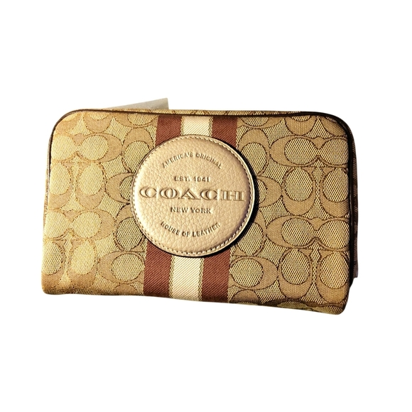 COACH Dempsey Boxy Cosmetic Case 20 Signature Jacquard - Picture 2 of 3